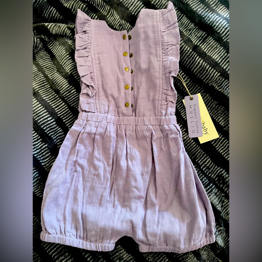 Gorgeous lilac baby girl romper